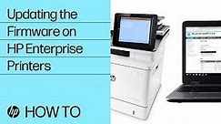 How to Upgrade the Firmware from the Printer Control Panel on HP Enterprise and Managed Printers - FutureSmart 3 to FutureSmart 4
