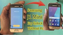 Samsung J1 Mini J105/J106 Frp Unlock Bypass Google Account verification bypass New Method 2021