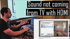 [Solved] Sound Not Coming From TV When Connected To Laptop with HDMI (Reupload)