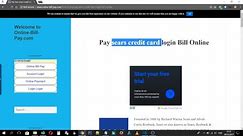 How to Pay sears credit card login Bill Online
