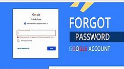 Recover your Gmail Password | or | Forgot Google Account