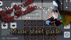 How to use "music sheets" Sky: children of the light| explained "sky studio" |learn sky music easily