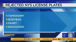 Full list of license plates rejected by NY DMV in 2023