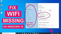 Fix WiFi Not Showing in Settings On Windows 10 | Fix Missing WiFi