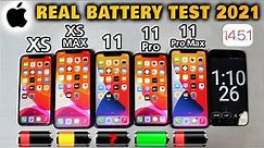 IOS 14.5 Battery Test | iPhone XS vs XS Max vs iPhone 11 vs iPhone 11 Pro vs iPhone 11 Pro Max 2021!