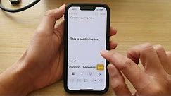iPhone 13/13 Pro: How to Enable/Disable Keyboard Predictive Text