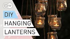 DIY Hanging lanterns | Tutorial quick and easy | Hanging jars - recycling household items
