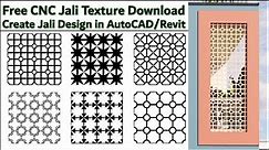 Create your own CNC Jali Pattern in AutoCAD and Use it in Revit | Download Free Jali Textures