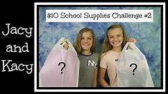 Back to School ~ 10 Dollar School Supplies Challenge #2 ~ Walmart ~ Jacy and Kacy
