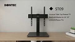 BONTEC Universal Table Top Pedestal TV Stand Instructions