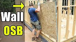 Wall OSB Sheathing and Tyvek House Wrap [Build a Workshop]