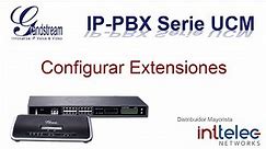 5.- Grandstream IP-PBX serie UCM, Configurar Extensiones