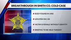 Smith County cold case victim identified, sheriff to hold briefing