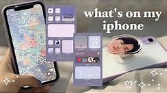what's on my iphone xr | + tutorial widget homescreen simple aesthetic | ios 14 💜| indonesia