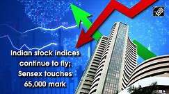 Indian stock indices continue to fly; Sensex touches 65,000 mark