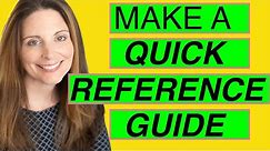 Make a Quick Reference Guide in Word (Create Software Training Guides with Screenshots)