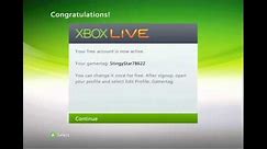 Setup Xbox Live Account