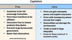 Pros and cons of capitalism - Economics Help