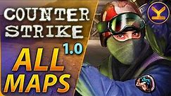 Counter-Strike 1.0 (2000) PC - All Official Maps - Gameplay of the classic CS v1.0