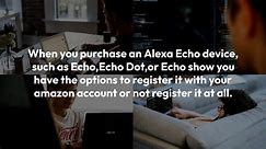 How do I Register My Alexa echo,Echo dot or Echo Show?