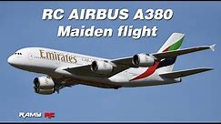 GIANT RC AIRBUS A380 EMIRATES MAIDEN FLIGHT BY RAMY RC