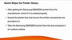 Samsung M2835DW Setup and Driver Download Guidance