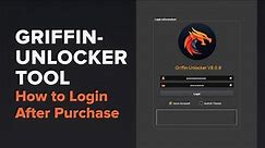 Griffin-Unlocker - How to Login After Purchase / Update Account Data / Reset Your Password