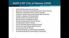 Use of MMPI-3 Comparison Groups