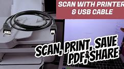HP DESKJET SCAN TO COMPUTER WITH A USB CABLE, PRINT DOUBLE-SIDED, SAVE PDF, AND SHARE!!