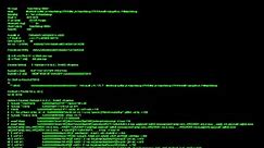 Código de hackers que se está ejecutando en un terminal de pantalla del equipo