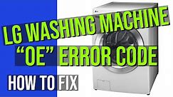 How to - LG front load washer OE error code - Pump replace