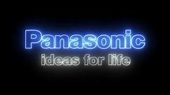 Panasonic logo with neon lights. Editorial animation.