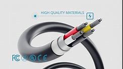 Pwr Long 6Ft 3 Prong TV Power Cord for LG LED LCD Smart 1080p HDTV 4K 8K Computer Monitor Dell HP Asus Sony Samsung Toshiba Lenovo Acer Epson Printer Laptop Charger Spare Mickey Mouse Universal Cable