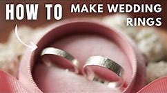 Silver Hammered Wedding Rings - Handmade Step by Step