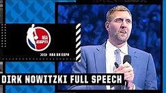 Dirk Nowitzki's No. 41 Jersey Retirement Ceremony FULL SPEECH | NBA on ESPN