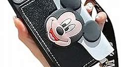 for Galaxy A14 5G Case,Puppy Mickey Minnie Mouse Cute Cartoon Card Bag Oblique Straddle Rope Soft TPU Women Girls Kids Protective Phone Case for Samsung Galaxy A14 5G,Mickey Mouse