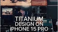 iPhone 15 Pro made with aerospace-grade titanium