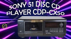 SONY 50 PLUS 1 HOME STEREO CD COMPACT DISC PLAYER CHANGER CDP-CX50/CX571 PRODUCT DEMO