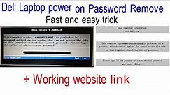 Dell Laptop Power on password Reset just in 2mints. Dell laptop system Bios password bypass.