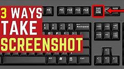 How to take a Screenshot on Laptop or PC | Keyboard Shortcut Key