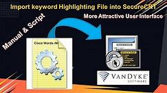 SecureCRT Keyword Highlighting || Manually and by Script