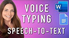 How to Use Speech-to-Text Voice Typing in Word & Docs - Type Hands-Free for Faster Content Creation