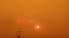 Dust Storms Turn Skies Orange in Northwestern China