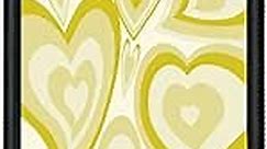 aiyaya Cute Yellow Love Heart Aesthetic Phone Case for iPhone 7 iPhone 8 iPhone SE 2020 Case for Teen Girls Kids Girls Women - 4.7 Inch