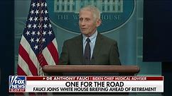 Dr. Fauci provides final White House briefing ahead of retirement