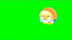 Dying laughing emoji green screen meme