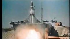 Yuri Gagarin Launches As First Human In Space On Vostok-1 R7 1961 - Footage And Radio