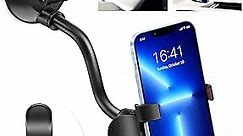 ivoler Car Phone Mount Windshield, Long Arm Clamp Universal Windshield with Double Clip Strong Suction Cup Cell Phone Holder Compatible with iPhone 13 12 11 Pro XS Max 7 8 6 Plus for Galaxy S22 Ultra