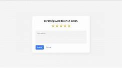 How To Create Rating Form With HTML CSS And Javascript