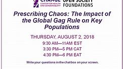 Prescribing Chaos: The Impact of the Global Gag Rule on Key Populations